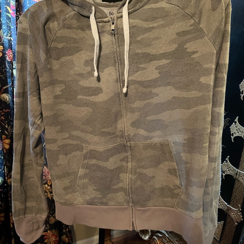 SO Camouflage Hoodie Jacket - Green and Tan